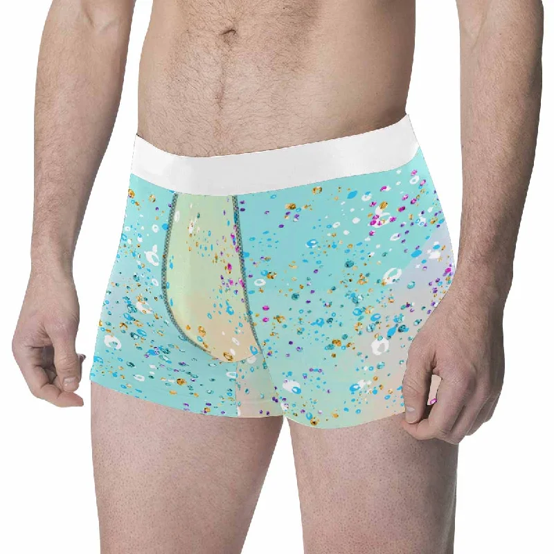 Green Splash Men's All Over Print Boxer Briefs (Made In AUS) Preppy Men's College