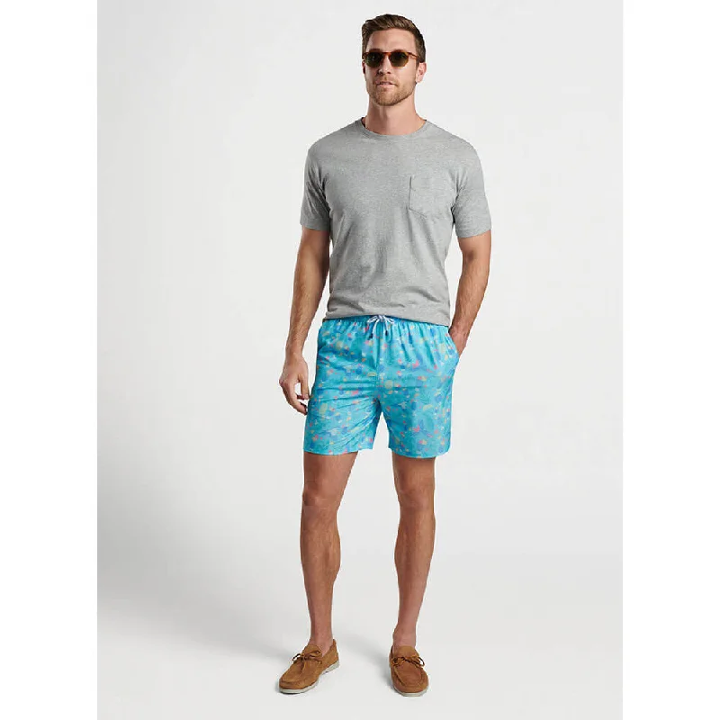 Peter Millar 7-Inch Blue Hawaii Swim Trunks - Radiant Blue Organic