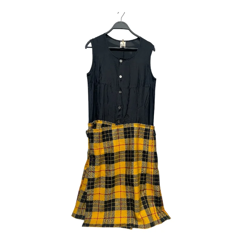 COMME des GARCONS/SS Dress/S/Plaid/Cotton/YEL/ Organic