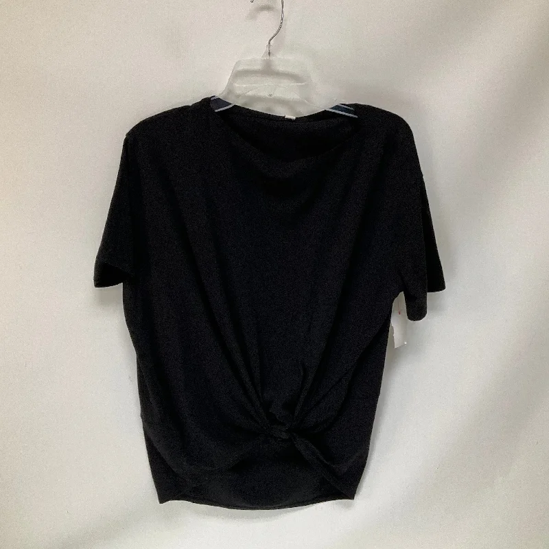 Athletic Top Short Sleeve By Lululemon In Black, Size: 6 Hip Men's Retro