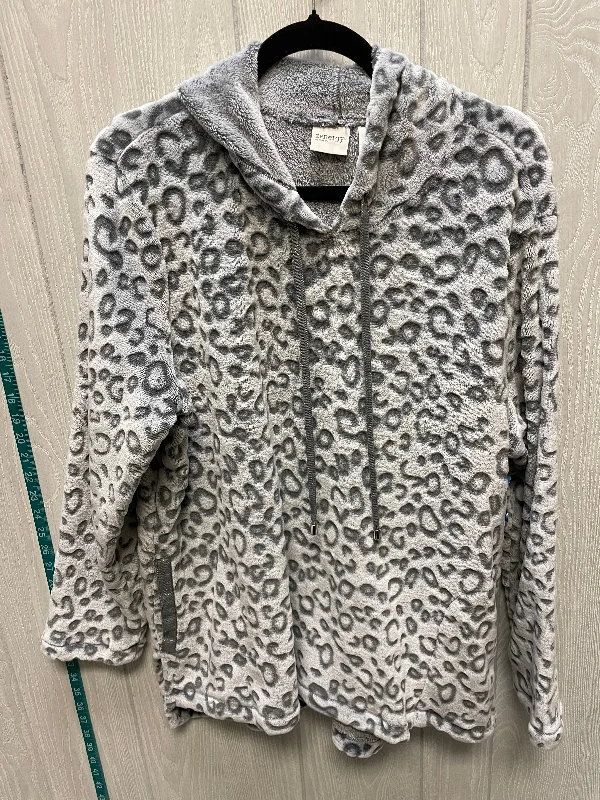 Jacket Fleece By Chicos In Animal Print, Size: Xl Traditional Men's Wool
