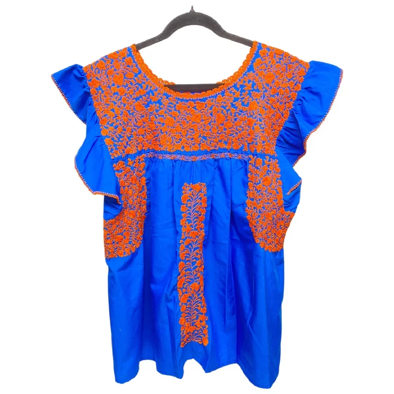 Top Short Sleeve By Clothes Mentor In Blue & Orange, Size: Xl Refined Men's Velvet