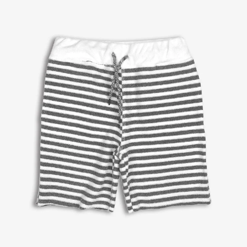 Camp Shorts | Grey Stripe Terry Masculine Men's 