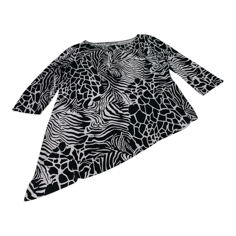Top Long Sleeve By Chicos In Black & White, Size: Xl Classic Men's Pin