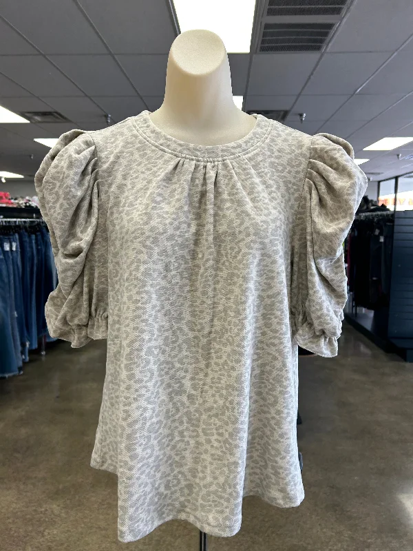 Top Short Sleeve By Clothes Mentor In Animal Print, Size: L Lumberjack