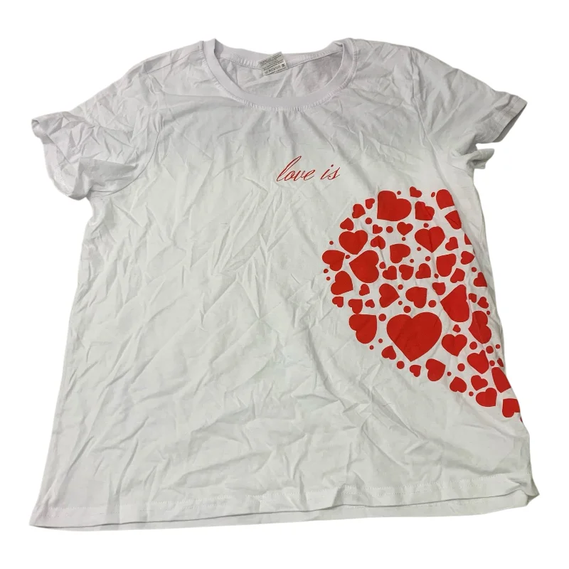 Top Short Sleeve By Clothes Mentor In Red & White, Size: M Confident Men's High