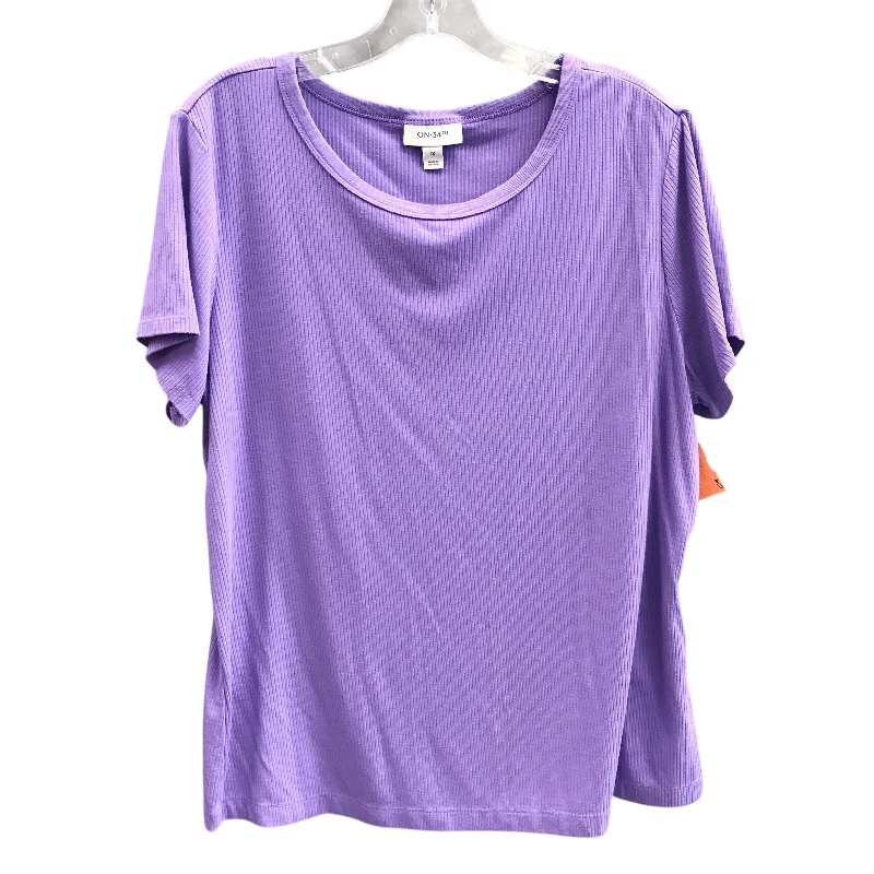 Top Ss Basic By On 34th In Purple, Size:1X Artistic Men's Hand