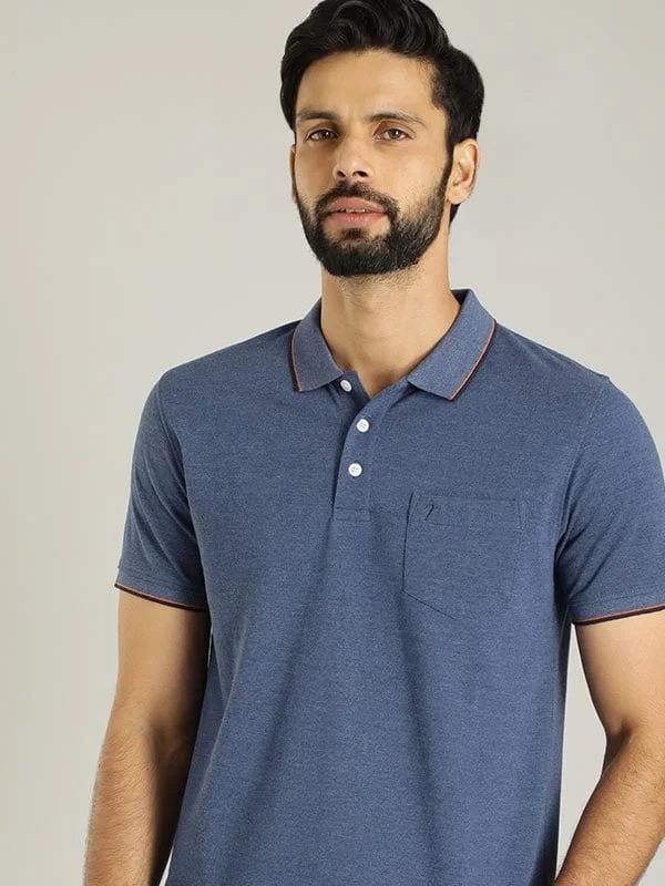 Men Solid Polo T-Shirt Traditional Men's Wool