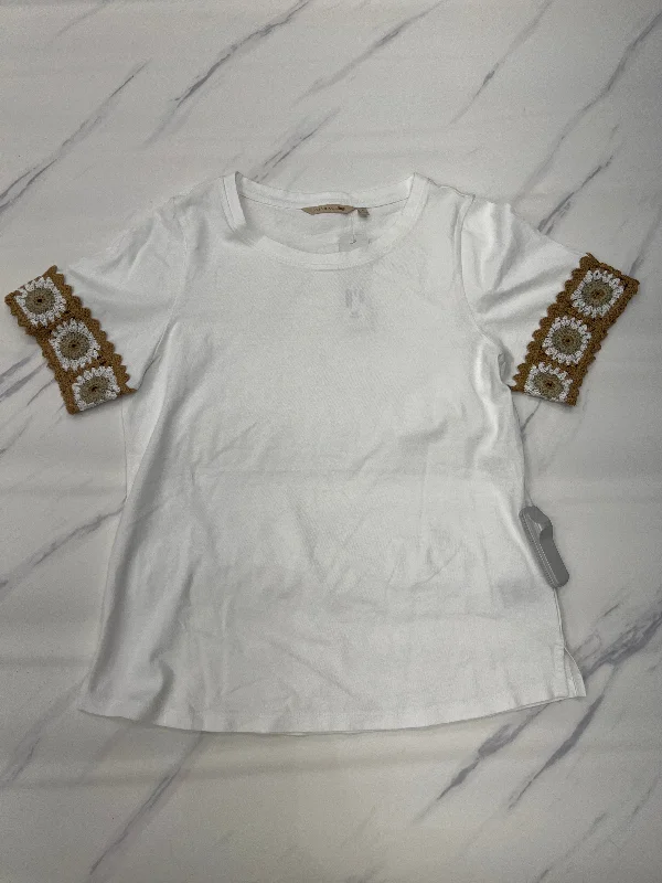 Top Short Sleeve By Soft Surroundings In White, Size: S British Gentleman Style