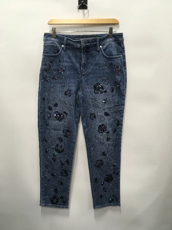 Blue Denim Jeans Skinny Chicos, Size 8 Bold Men's Animal