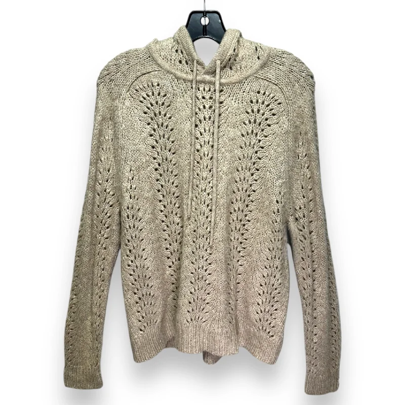 Alpaca Blend Sweater Hoodie In Pointelle Stitch By J. Crew In Beige, Size: M Practical Men's Quick