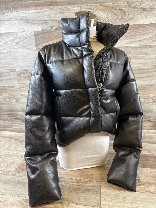 Jacket Puffer & Quilted By Alya In Black, Size: M Beach