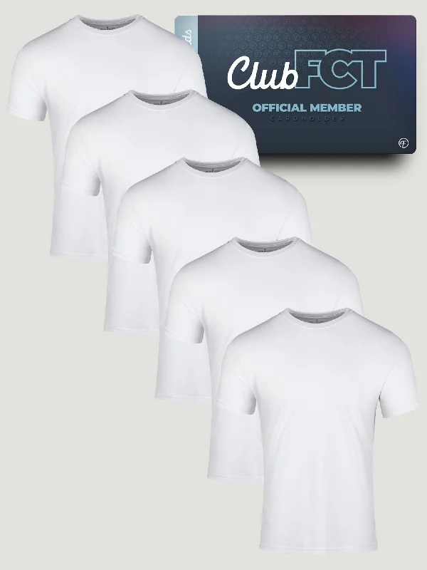 All White Member 5-Pack Polished Men's Satin