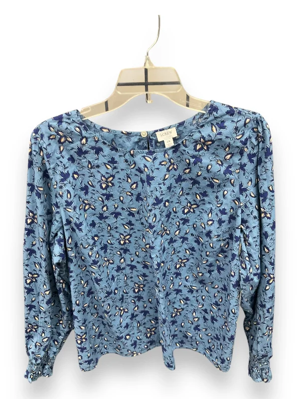Top Long Sleeve By J. Crew In Floral Print, Size: 2x Elegant Men's Cashmere