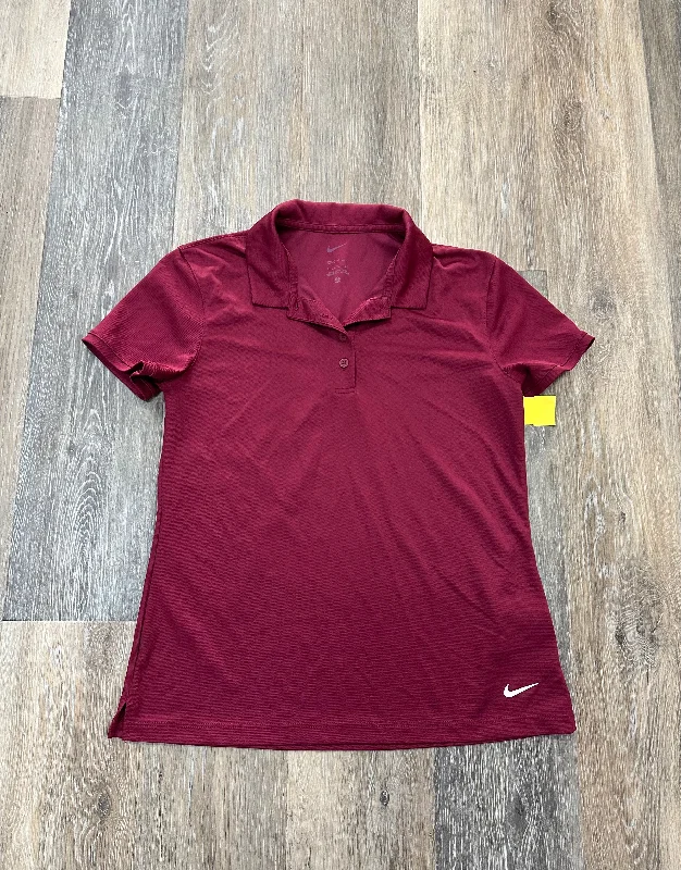 Athletic Top Short Sleeve By Nike Apparel In Red, Size: S Unique Men's Patch