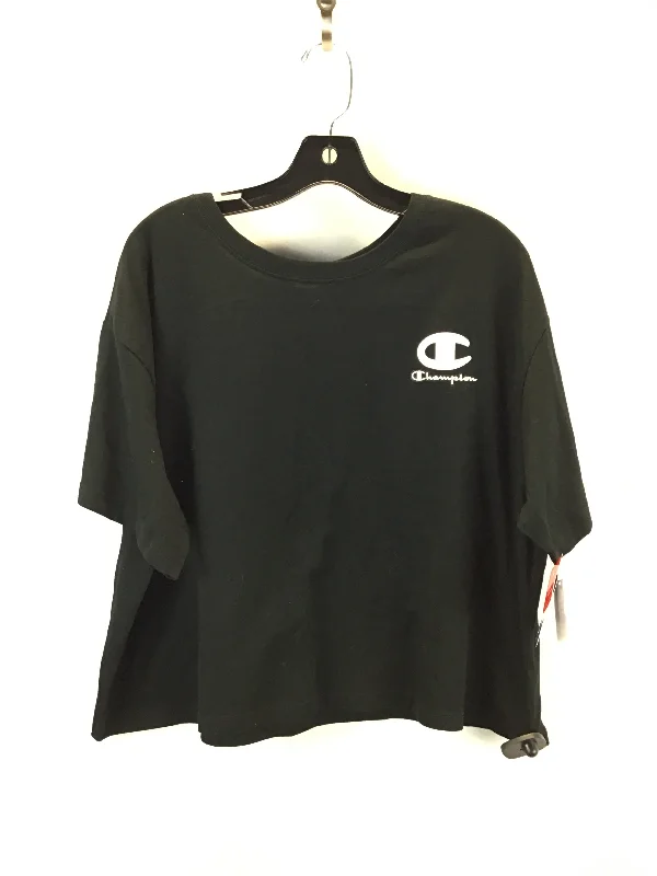 Athletic Top Short Sleeve By Champion In Black, Size: 2x Hip Men's Urban