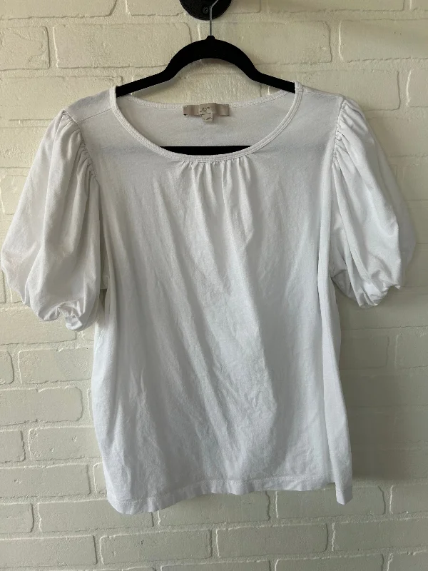 Top Short Sleeve By Loft In White, Size: Xl Confident Men's Power