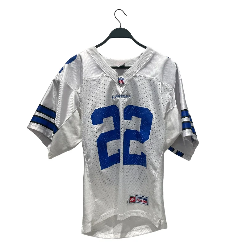 NIKE/T-Shirt/L/Nylon/WHT/All Over Print/emmit smith #22 Cclassic Men's Tweed