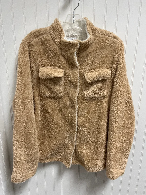 Coat Faux Fur & Sherpa By Olivia Sky In Tan, Size: Xl Streetwear Style