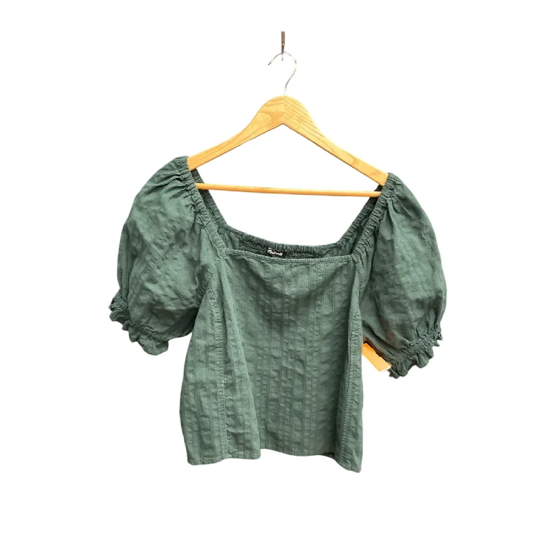 Top Short Sleeve By Madewell In Green, Size: Xl Refined Men's Velvet