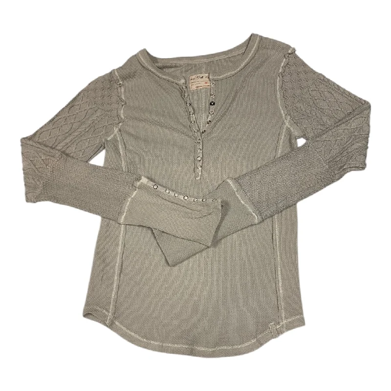 Top Ls By We The Free In Grey, Size:Xl Traditional Men's Country