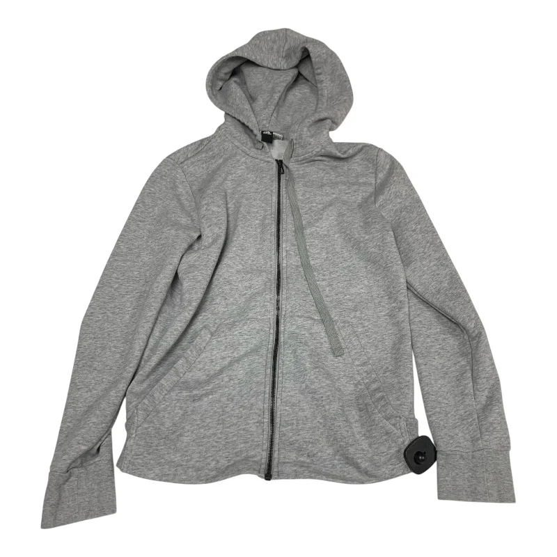 Athletic Jacket By Adidas In Grey, Size: S Casual Men's Loose