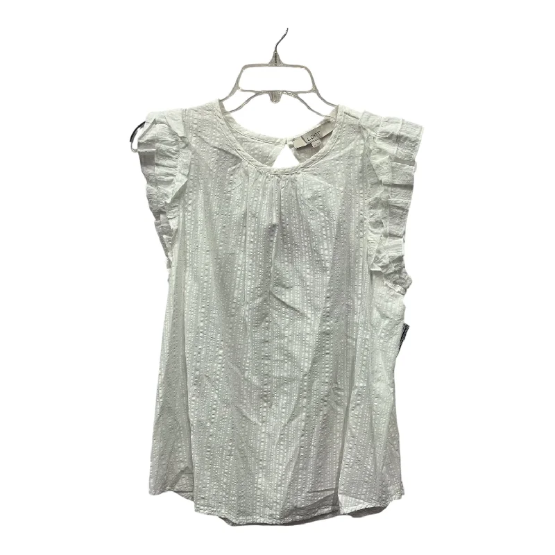 Top Ss By Loft In White, Size:M Cclassic Men's Tweed