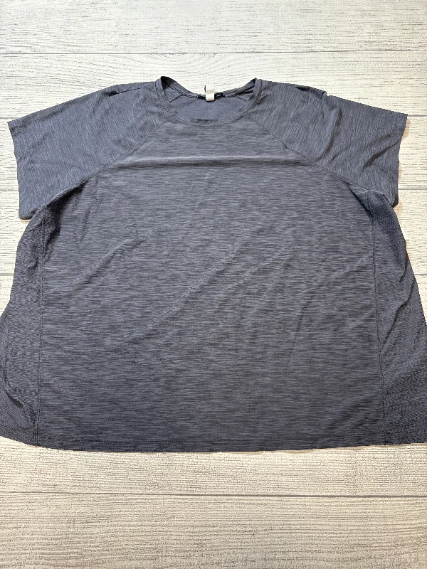 Athletic Top Short Sleeve By Athleta In Grey, Size: 3x Unique Men's Patch