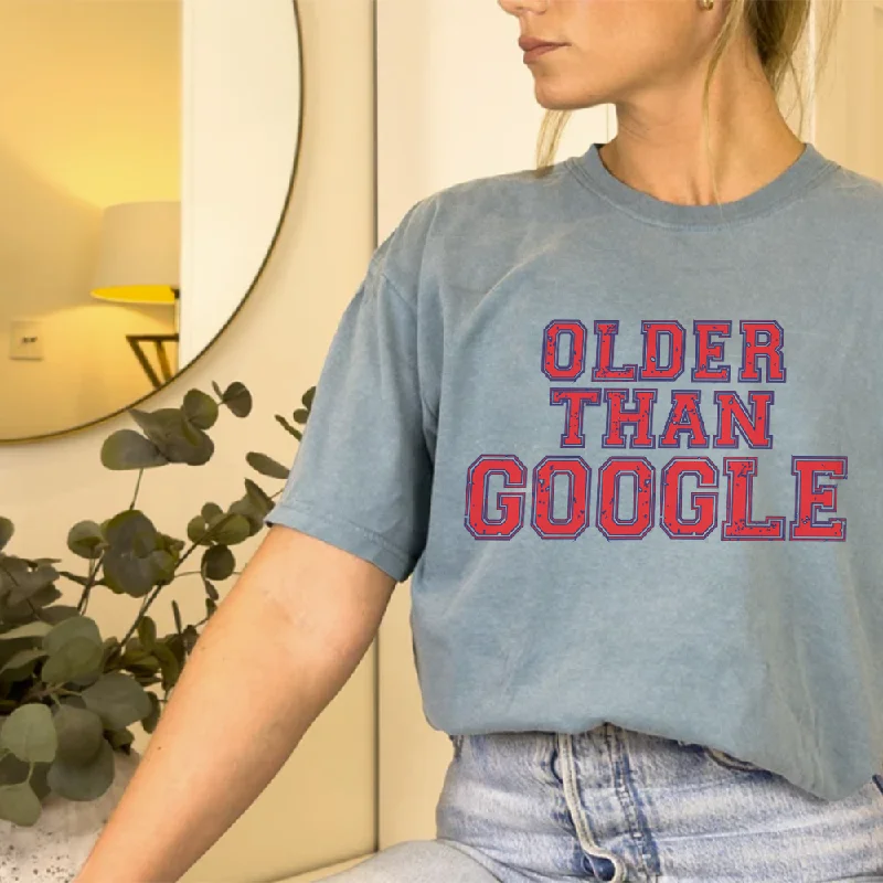 Generation: Mum - Older Than Google Acid Wash Oversized Tees Casual Men's Short