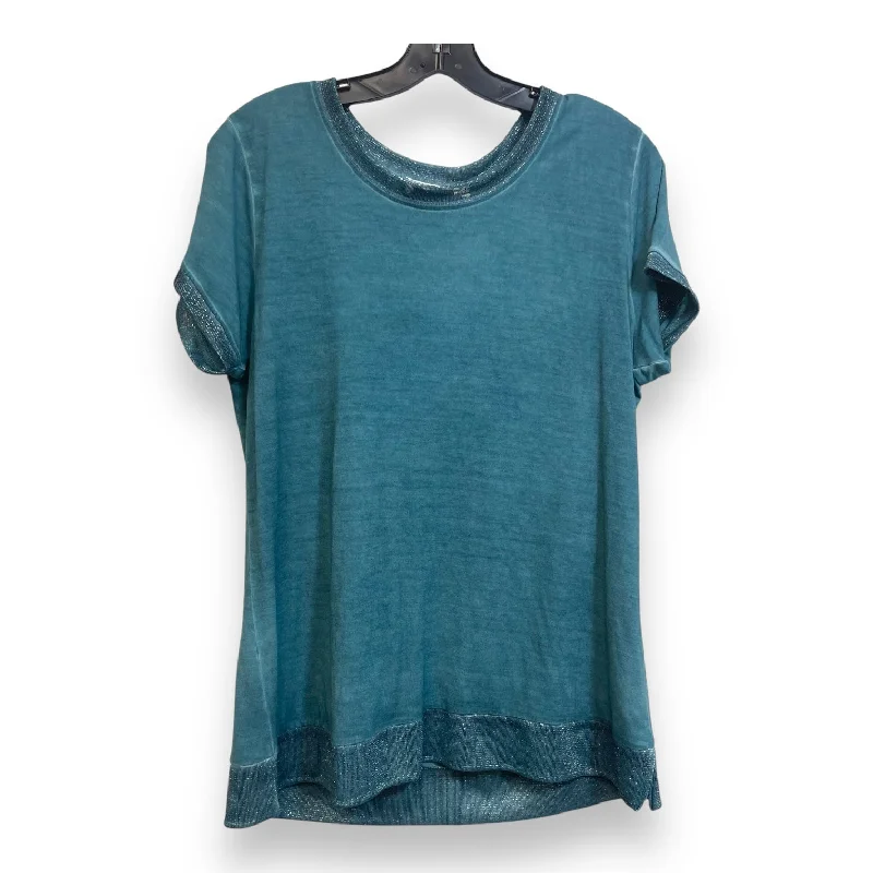 Top Short Sleeve By Clothes Mentor In Teal, Size: L Casual Men's Short