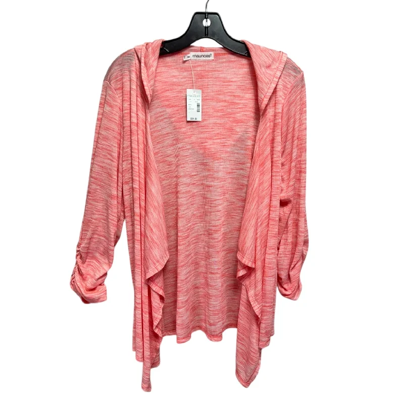 Sweater Cardigan By Maurices In Coral, Size: 1x Trendy Men's Scandinavian