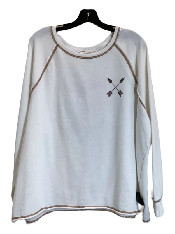 Top Long Sleeve By Maurices In White, Size: 1x Stylish Men's Tropical 
