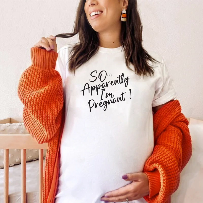 So... Apparently I'm Pregnant Women's T-shirt Athletic Men's Compression