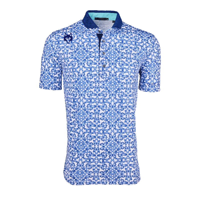 Players Club Blue Migration Polo Monochromatic All