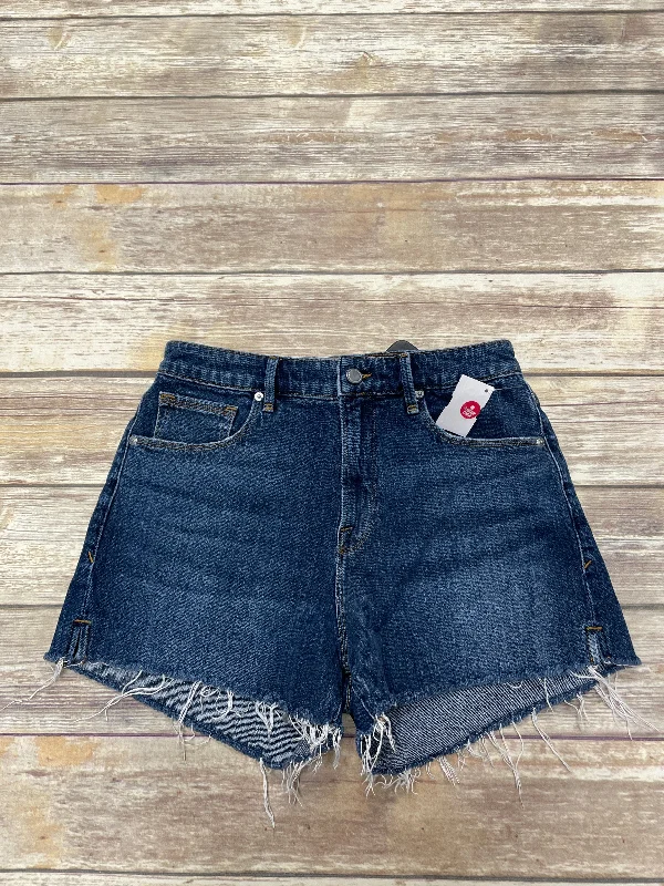 Blue Denim Shorts Good American, Size 8 Trendy Men's Scandinavian