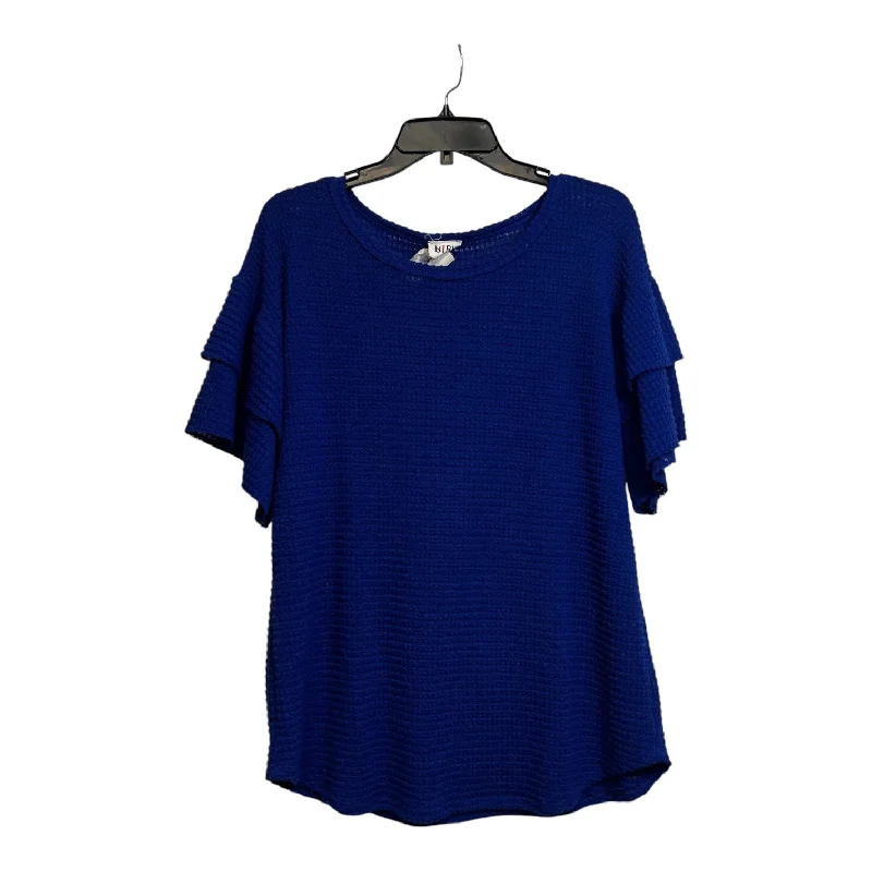 Top Short Sleeve By Bibi In Royal Blue, Size: M Business
