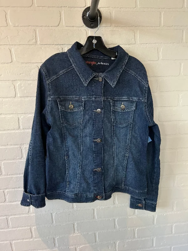 Jacket Denim By Wrangler In Blue Denim, Size: Xl Dapper Men's 1920S