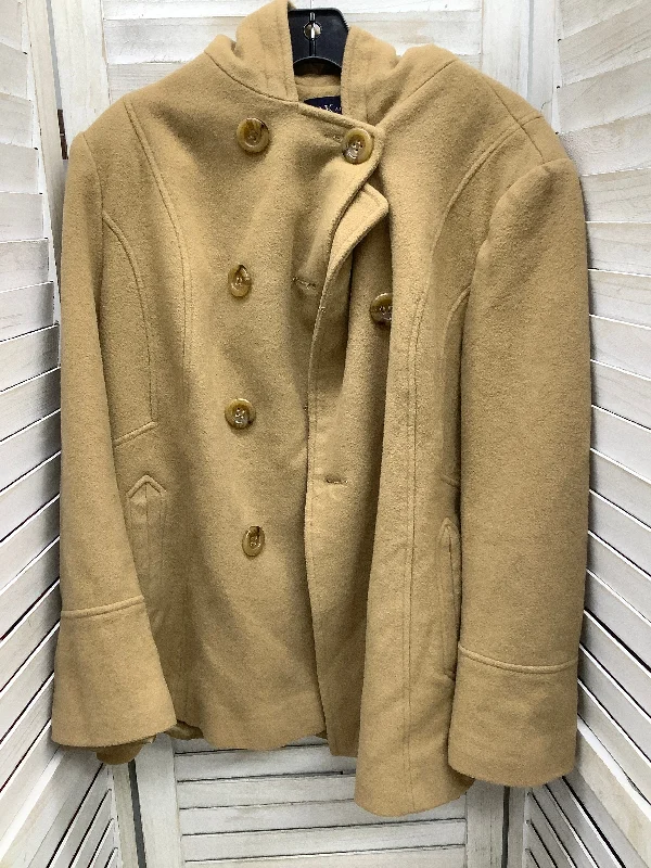 Coat Peacoat By Anne Klein In Tan, Size: Xl Practical Men's Quick