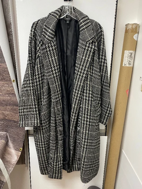 Coat Peacoat By Vera Wang In Plaid Pattern, Size: Xxl Athletic Men's Compression
