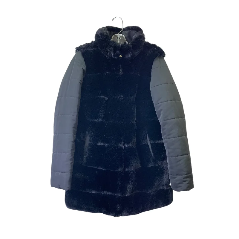 Coat Faux Fur & Sherpa By Via Spiga In Black, Size:Xs Traditional Men's Wool