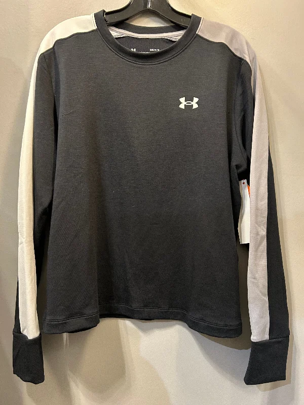 Athletic Top Long Sleeve Crewneck By Under Armour In Black & Grey, Size: L Cozy Men's Winter