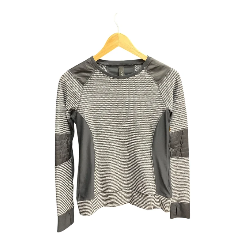 Athletic Top Long Sleeve Crewneck By Mondetta In Grey, Size: S Athletic Men's Compression