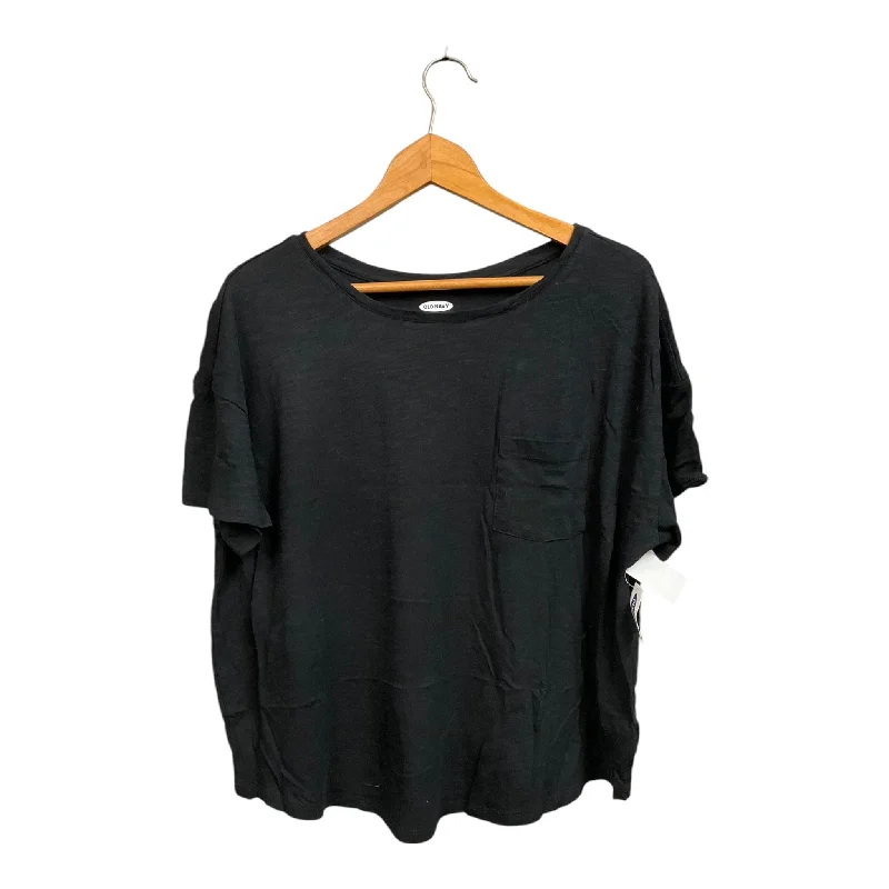 Top Short Sleeve Basic By Old Navy In Black, Size: Xl Beach