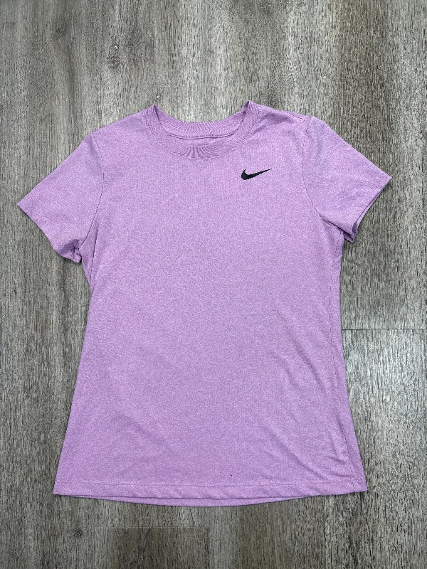 Athletic Top Short Sleeve By Nike Apparel In Pink, Size: M Gym