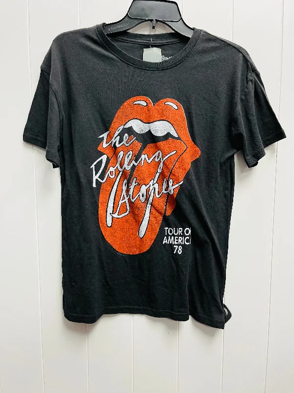 Top Short Sleeve Basic By THE ROLLING STONES In Black & Red, Size: S Practical Men's Multi