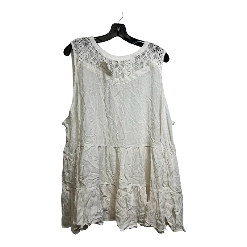 Top Sleeveless By Maurices In Ivory, Size: 3x Refined Men's European