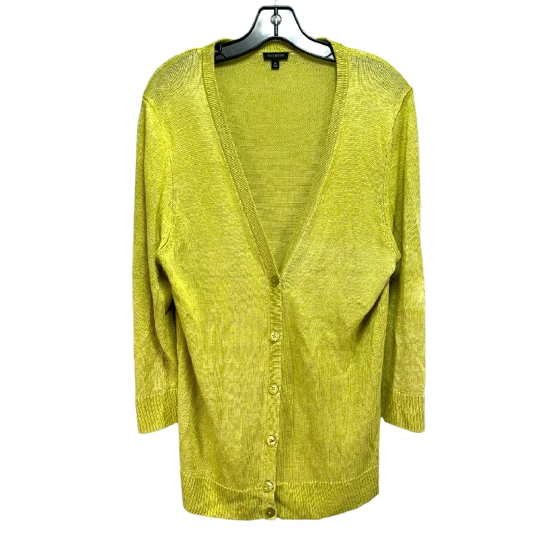 Sweater Cardigan By Talbots In Green, Size: Xl Trendy Men's Oversized