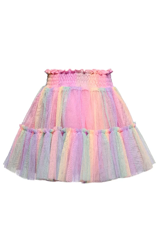 Rainbow Mesh Tutu Skirt Stylish Men's Neon