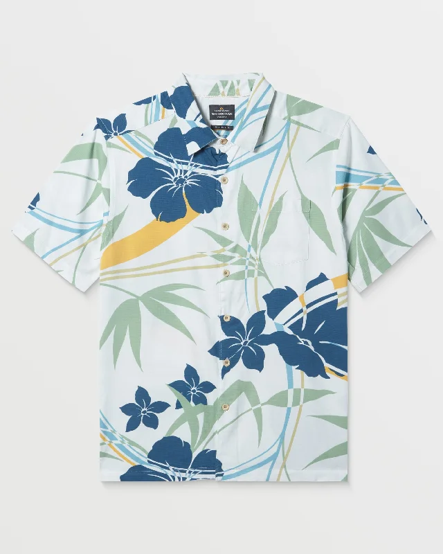 Waterman Split Rock Shirt - Mystic Blue Vintage Men's 1970S Disco