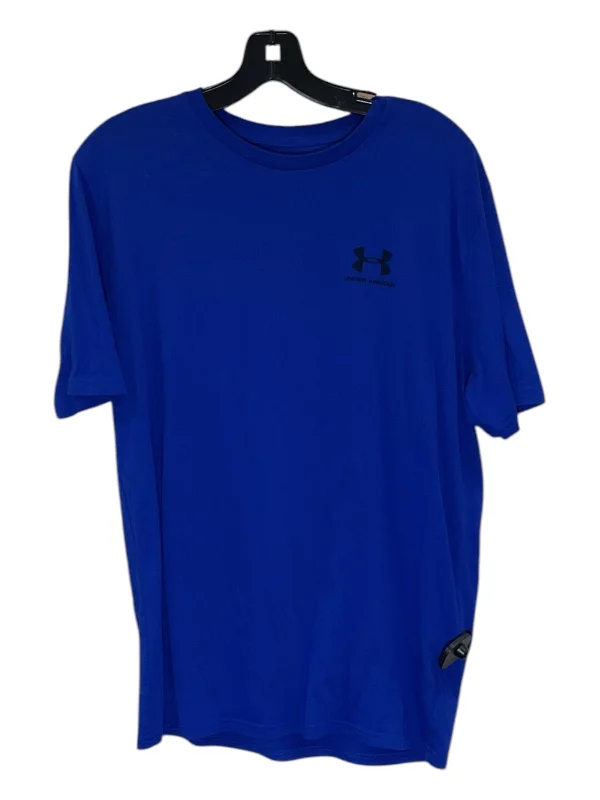 Athletic Top Short Sleeve By Under Armour In Blue, Size: L Unique Men's Patch